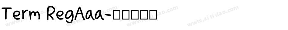 Term RegAaa字体转换